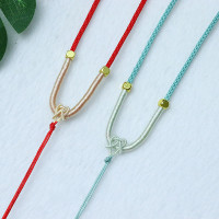 高档项链绳心形花扣手工编织绕线吊坠挂绳玉器饰品配件产地货挂绳