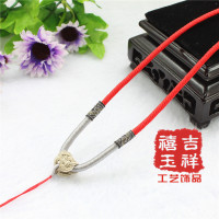 品质款绕银线花结吊坠绳高档玉佩挂绳长款手工编织项链绳热销批发