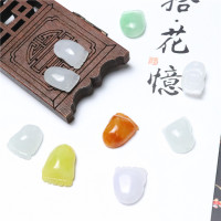 天然翡翠A货饰品系列 翡翠小脚丫车挂包挂编织配件玉石散件批发