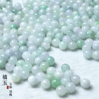 翡翠散珠玉珠子6mm糯种子 圆珠豆种翡翠A货缅甸 玉器玉石批发