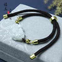 手绳 翡翠貔貅男女款手串 编织绳手工编绳手链高档红色手绳本命年