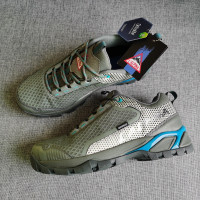 出口尾單大尺碼外貿徙步鞋男夏季網面透氣低幫越野鞋戶外防水登山鞋