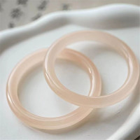 天然玉镯少女款粉色圆条玉镯藕粉色阿富汗玉手镯美人条玉镯批发