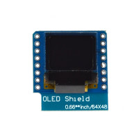 1-дюймовый OLED-дисплей D1 Mini, модуль ЖК-дисплея, интерфейс IIC/I2C