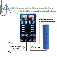 MPPT Контроллер заряда солнечной батареи 1A 4,2 V 3,7 V 18650 LiPo Li-Ion модуль зарядного устройства литиевой батареи SD05CRMA зарядка аккумулятора солнечной панели