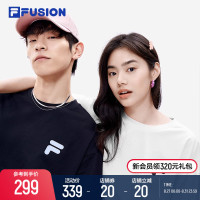 FILA FUSIONFila潮牌多彩運動短袖T恤夏季純棉寬鬆情侶上衣男女