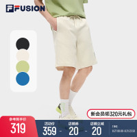 FILA FUSION Fila潮牌短褲男夏季純棉休閒復古五分褲五分褲毛圈短褲