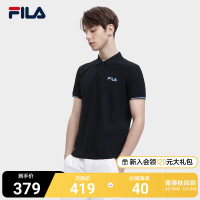 FILA Fila官方男子短袖POLO衫2023夏季新款時尚休閒簡約翻領上衣