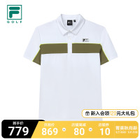 FILA GOLFFila歐巡賽系列男子POLO衫2023春季休閒運動高爾夫短袖T