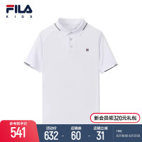 FILA KIDSFila童裝男大童短袖2023夏新款兒童時尚網球運動POLO衫