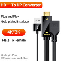 Кабель-преобразователь HDMI-совместимый с дисплеем, 4K 60 Гц, HD на женский