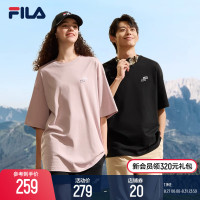 FILAFila官方情侶運動短袖T恤2023夏新款休閒時尚寬鬆多彩短T男女