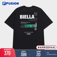 FILA FUSIONFila潮牌男子短袖T恤2023秋新款簡約圓領運動休閒上衣