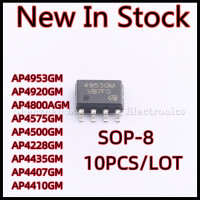 10 шт./партия, новинка, МОП-транзистор AP4953GM AP4920GM AP4800AGM AP4575GM AP4500GM AP4228GM AP4435GM AP4407GM AP4410GM SOP-8