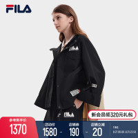 FILA x MIHARAFila女士潮流外套2023秋新款時尚寬鬆拼接連帽上衣