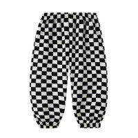 Хлопковая одежда для маленьких мальчиков и девочек, детский летний комплект из футболки со смайликом и клетчатых брюк, детский спортивный костюм, одежда для дома из 2 предметов