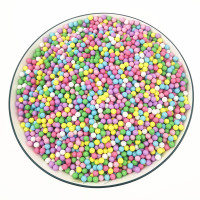 6MM无孔混色磨砂面散珠亚光圆珠DIY手工奶油手机壳装饰马卡龙珠子