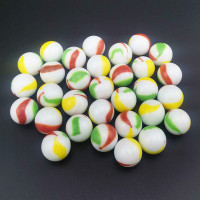 16MM瓷白花玻璃弹珠怀旧玩具玻璃珠 鱼缸水族花盆装饰