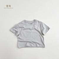 Черно-бело-серая Детская футболка с коротким рукавом, летний Повседневный Свободный Топ для мальчиков и девочек, детская одежда