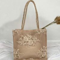 Дизайнерская Маленькая кружевная сумка с цветочным принтом для свадебной вечеринки, 2 размера, 4 цвета, женская сумка-тоут с цветочным принтом, высококачественные роскошные винтажные женские сумки