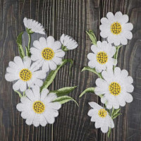 Декоративные нашивки с вышивкой подсолнухов