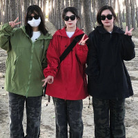 日系潮酷衝鋒衣男女2023夏季ins潮機能風潮牌爬山情侶防曬衣外套