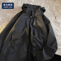 森馬集團棉致戶外防水衝鋒衣女2023秋季新款寬鬆登山服夾克外套潮