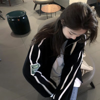 加絨衛衣女2023春秋新款設計感寬鬆小個子棒球服休閒上衣開衫外套