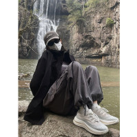 爬山穿搭衝鋒衣搭配的褲子女2023新款速乾美式工裝褲夏登山衝鋒褲