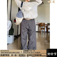 CCYE美式復古辣妹高腰闊腿工裝傘兵褲男女寬鬆直筒寬鬆薄款夏褲子