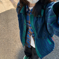 甜酷日系復古牛仔外套女2023秋季新款設計感小眾寬鬆夾克上衣潮流