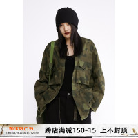 THELIGHT原創設計開衫披風外套女秋季新款日系迷彩露營戶外ins潮