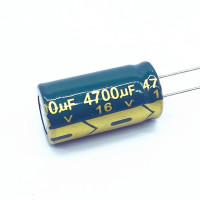 10 шт./лот 4700uf16V низкий ESR/импеданс высокочастотный алюминиевый электролитический конденсатор Размер 13*25 16 В 4700 мкФ 20%