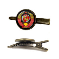 Винтажные советские значки СССР серповидный молоток зажим для галстука CCCP Россия эмблема коммунизма знак высшего класса застежка для галстука для мужчин рубашка подарок