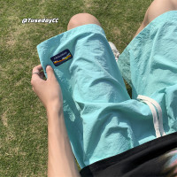 多巴胺速乾運動短褲女2023新款夏季五分褲薄款闊腿五分褲子休閒寬鬆