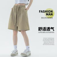 冰絲闊腿短褲女夏季薄款梨形身材小個子褲子顯高休閒直筒五分五分褲