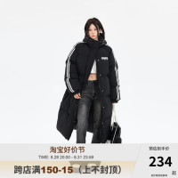 ZHL STUDIO 美式復古中長版棉服女冬季寬鬆休閒外套百搭情侶棉衣