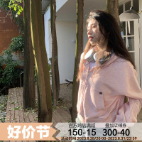 橘子樹在哪兒自制連帽運動衫短款外套女春秋寬鬆慵懶風百搭休閒帽衫