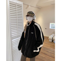 復古拼接開衫拉鍊外套女春裝新款2023早春寬鬆休閒立領夾克ins潮