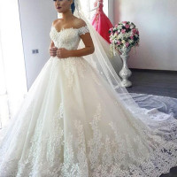 Винтажные платья ZJ9171 2020 2021 для свадебных платьев, бальное платье, кружевное свадебное платье с аппликацией для женщин, большие размеры