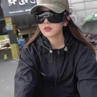 輕薄新款透氣戶外防曬衣男女夏季單層款大尺碼衝鋒衣運動風衣外套潮