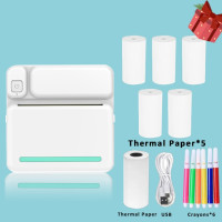 Портативный термопринтер BT совместимый с принтером для этикеток Android iOS