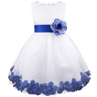 Платье TiaoBug с цветочным принтом для девочек, элегантное Формальное вечернее платье с лепестками, для свадьбы, вечеринки
