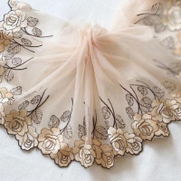 1 метр 14 см ширина Высокое качество Розовая красная ткань Тюль Марля кружевная отделка Сделай Сам свадебные платья фата украшение кружевная отделка