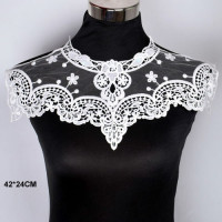 Вышитая кружевная ткань