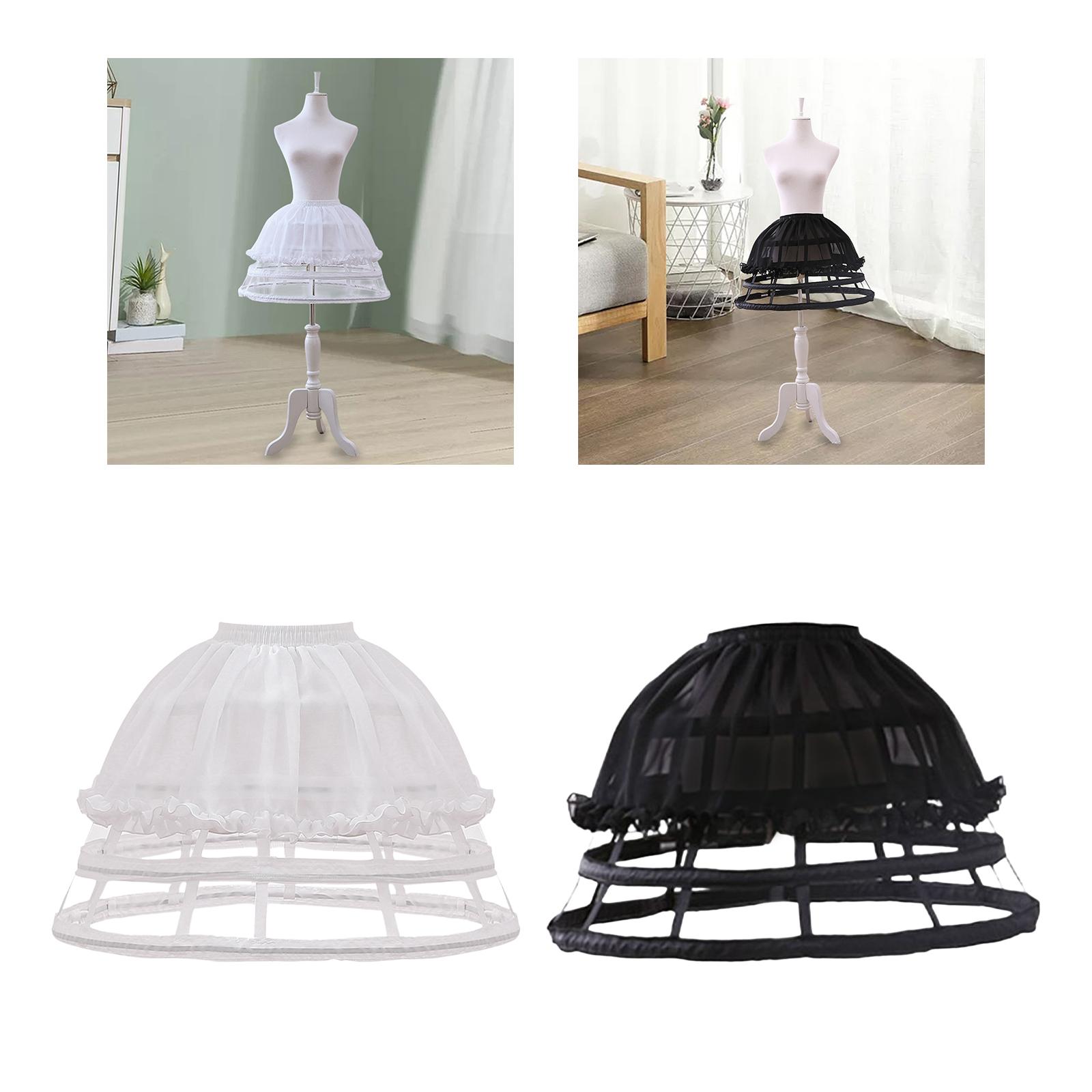 Cage Hoop Skirt Petticoat Crinoline Underskirt Pannier Girls Skirt Pannier Underskirt Cage Pannier for Wedding Cosplay Prom Gown