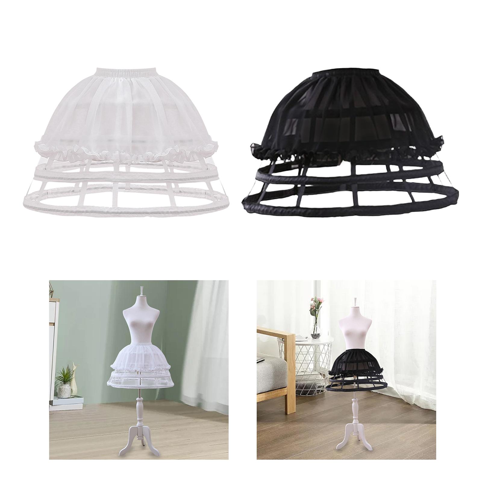 Cage Hoop Skirt Petticoat Crinoline Underskirt Pannier Girls Skirt Pannier Underskirt Cage Pannier for Wedding Cosplay Prom Gown