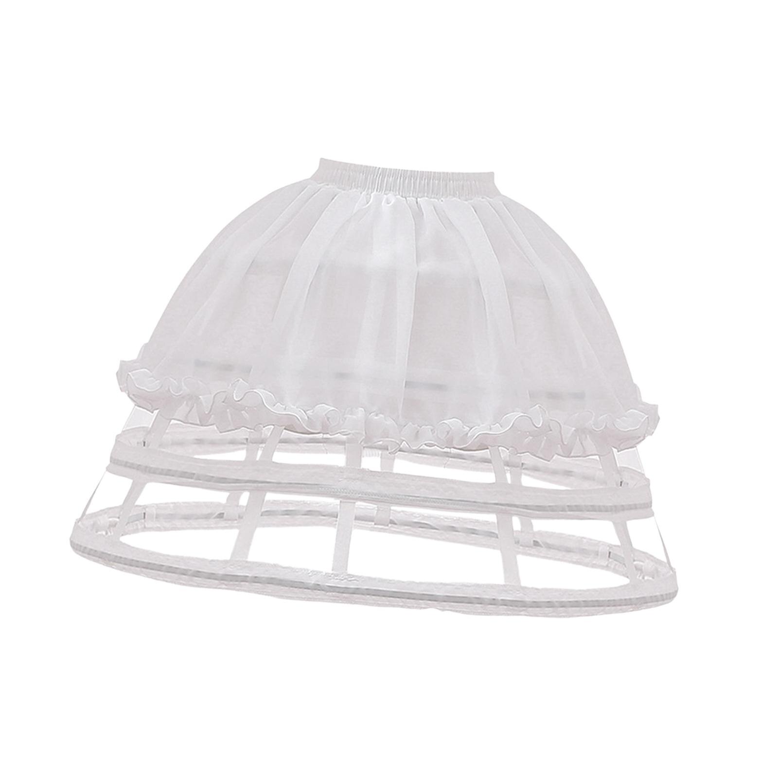 Cage Hoop Skirt Petticoat Crinoline Underskirt Pannier Girls Skirt Pannier Underskirt Cage Pannier for Wedding Cosplay Prom Gown