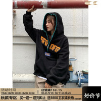 川川也家 美式搖粒絨連帽運動衫男女寬鬆2023秋新款套頭ins潮牌上衣