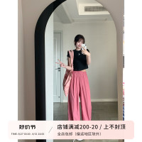 callmeear//【山本褲】高腰寬褲女夏季薄款寬鬆百搭顯瘦休閒褲